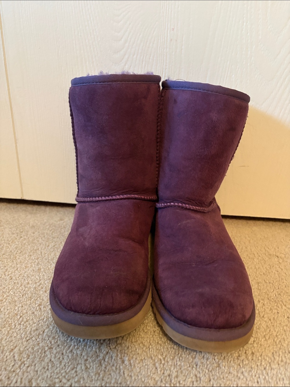 UGG Classic Short Shearling Boots in Purple